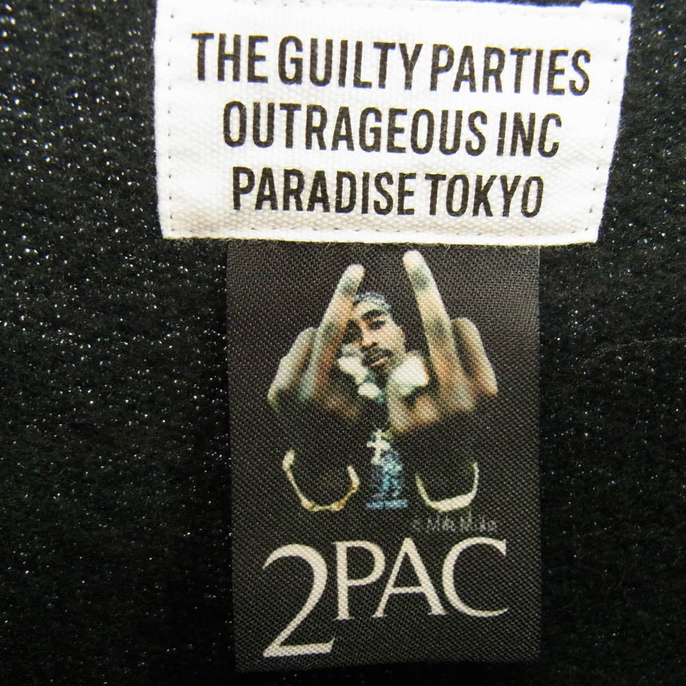 WACKO MARIA ワコマリア 23SS 2PAC SWEAT SHIRT スウェットシャツ ブラック系 XL【美品】【中古】