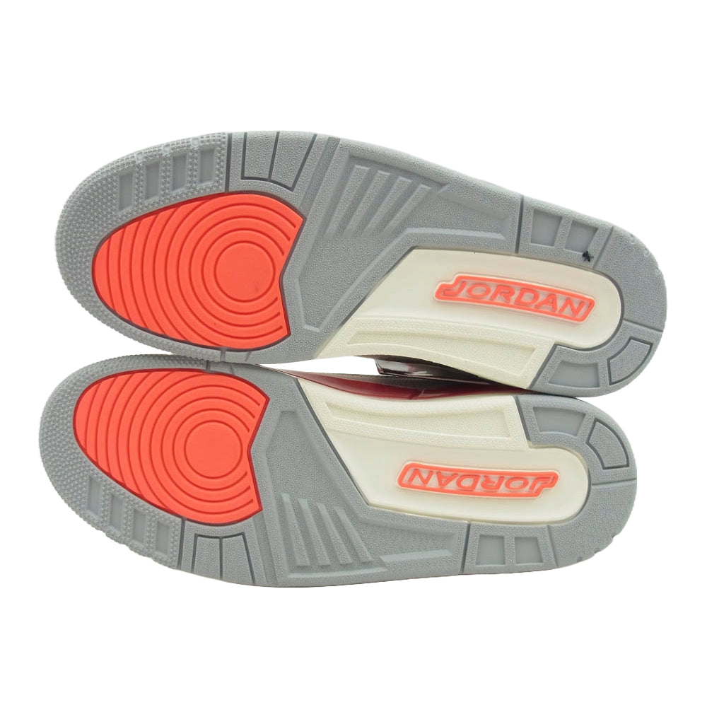 NIKE ナイキ 24AW HF8827-100 × PSG Jordan Spizike Low Sail Infra Red 23 パリサンジェルマン ジョーダン スパイジーク ロー セイル インフラレッド 23 スニーカー ホワイト系 グレー系 オレンジ系 28cm【新古品】【未使用】【中古】