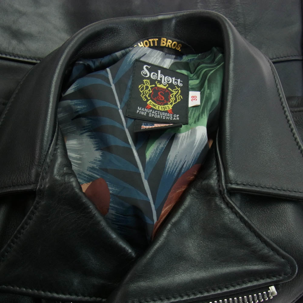 STUSSY ステューシー × Schott ショット USA製 7516 ダブルライダース