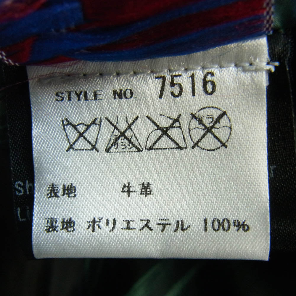 STUSSY ステューシー × Schott ショット USA製 7516 ダブルライダース ジャケット ブラック系 38【中古】