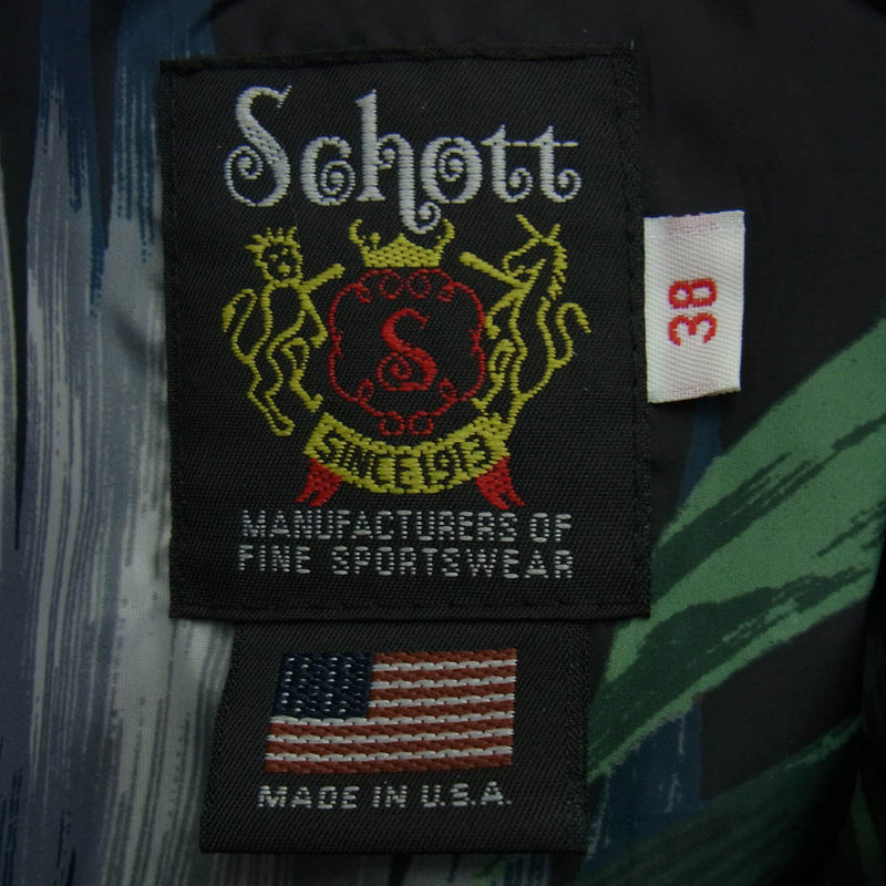 STUSSY ステューシー × Schott ショット USA製 7516 ダブルライダース