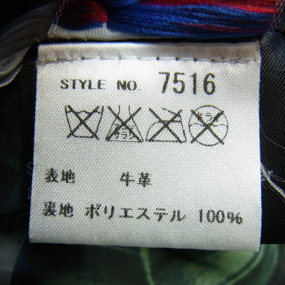 STUSSY ステューシー × Schott ショット USA製 7516 ダブルライダース ジャケット ブラック系 38【中古】