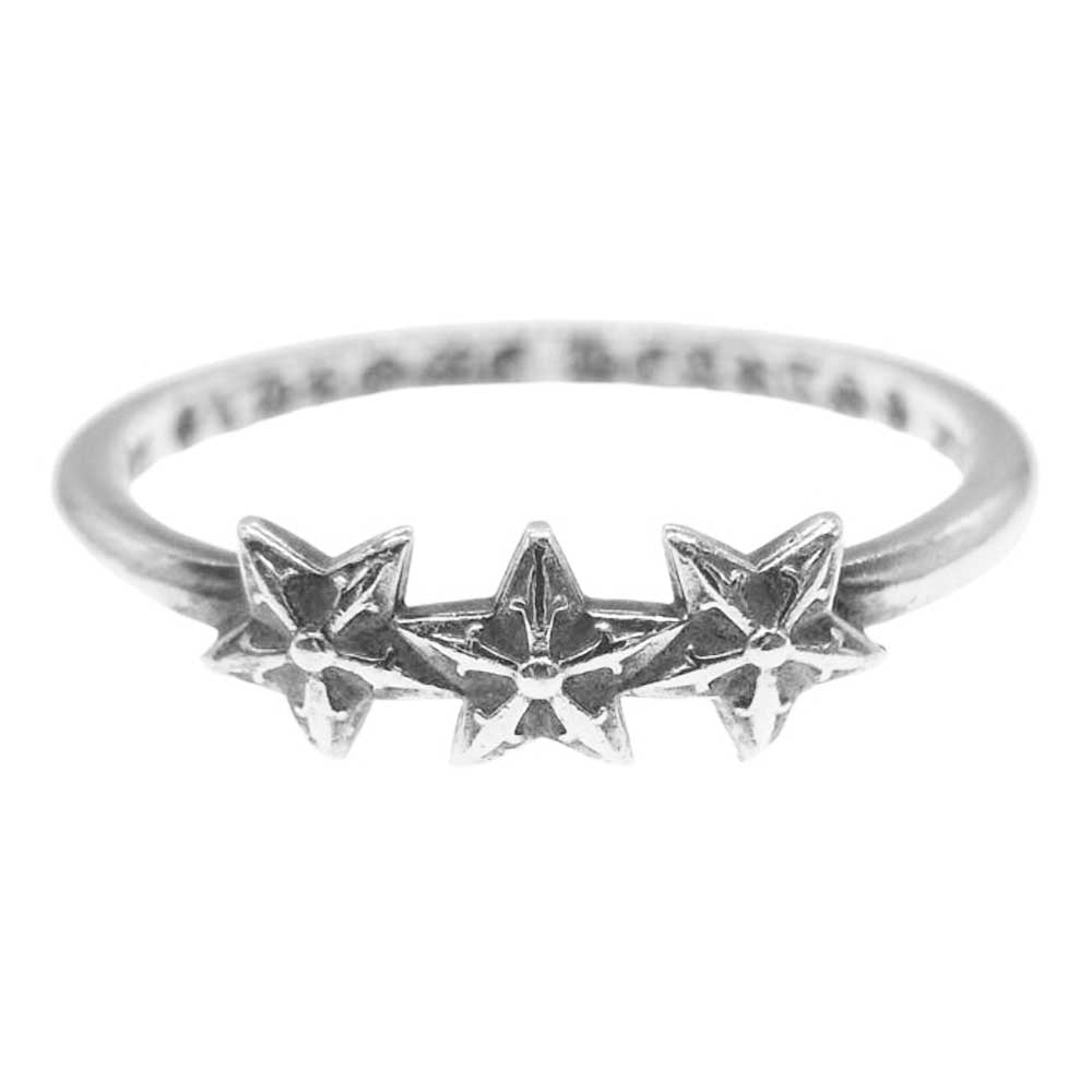CHROME HEARTS クロムハーツ（原本有） BUBBLEGUM 3STAR バブルガム 3スター トリプルスター リング シルバー系 10号【中古】