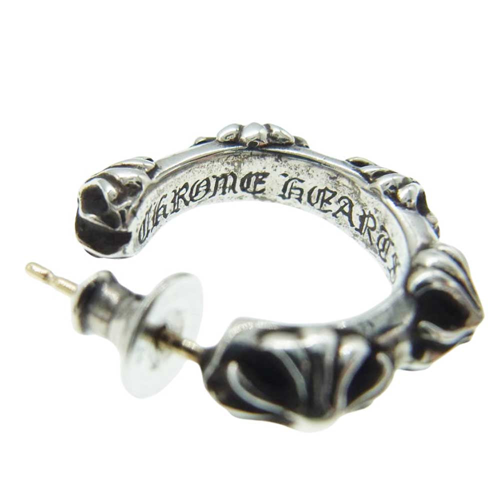 CHROME HEARTS クロムハーツ（原本無） HOOP CROSS SML クロスバンド フープ ピアス シルバー系【中古】