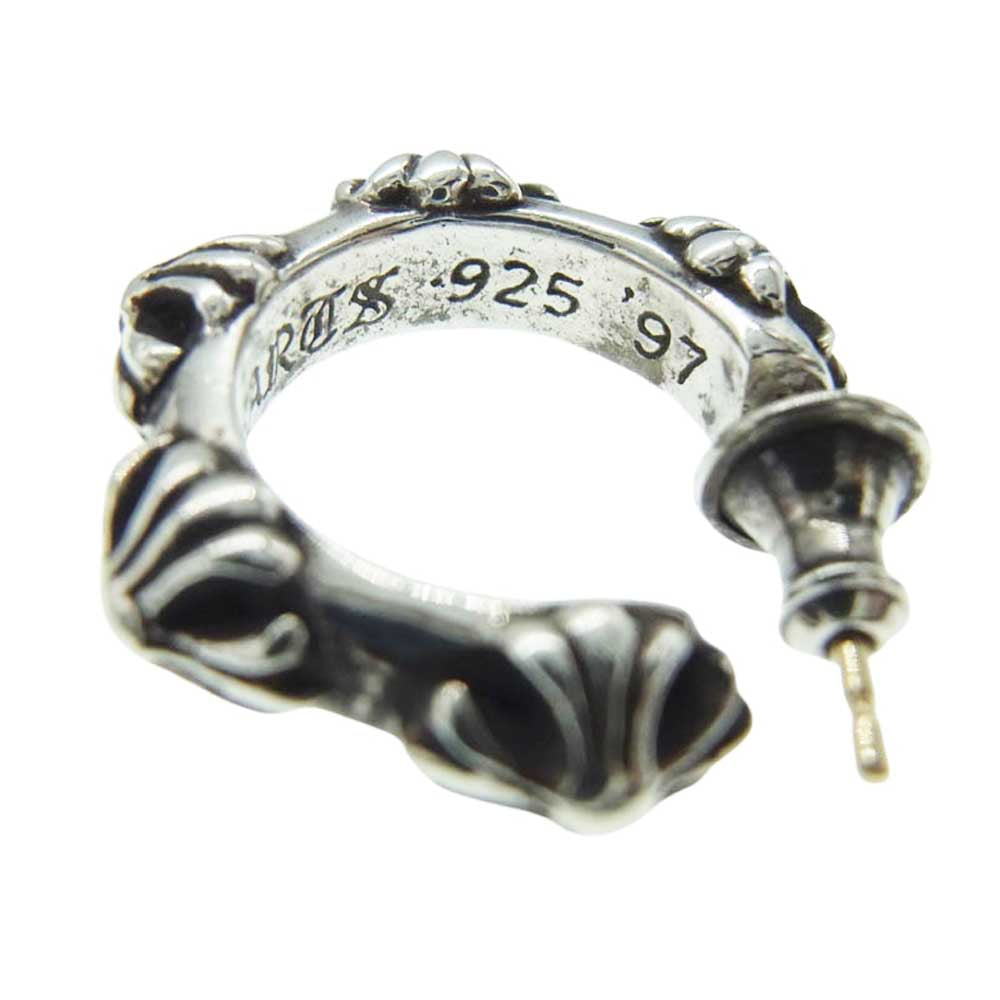 CHROME HEARTS クロムハーツ（原本無） HOOP CROSS SML クロスバンド フープ ピアス シルバー系【中古】