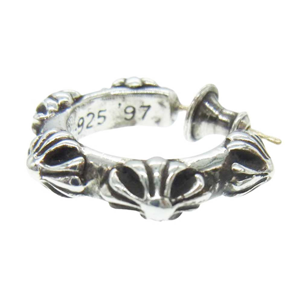 CHROME HEARTS クロムハーツ（原本無） HOOP CROSS SML クロスバンド フープ ピアス シルバー系【中古】