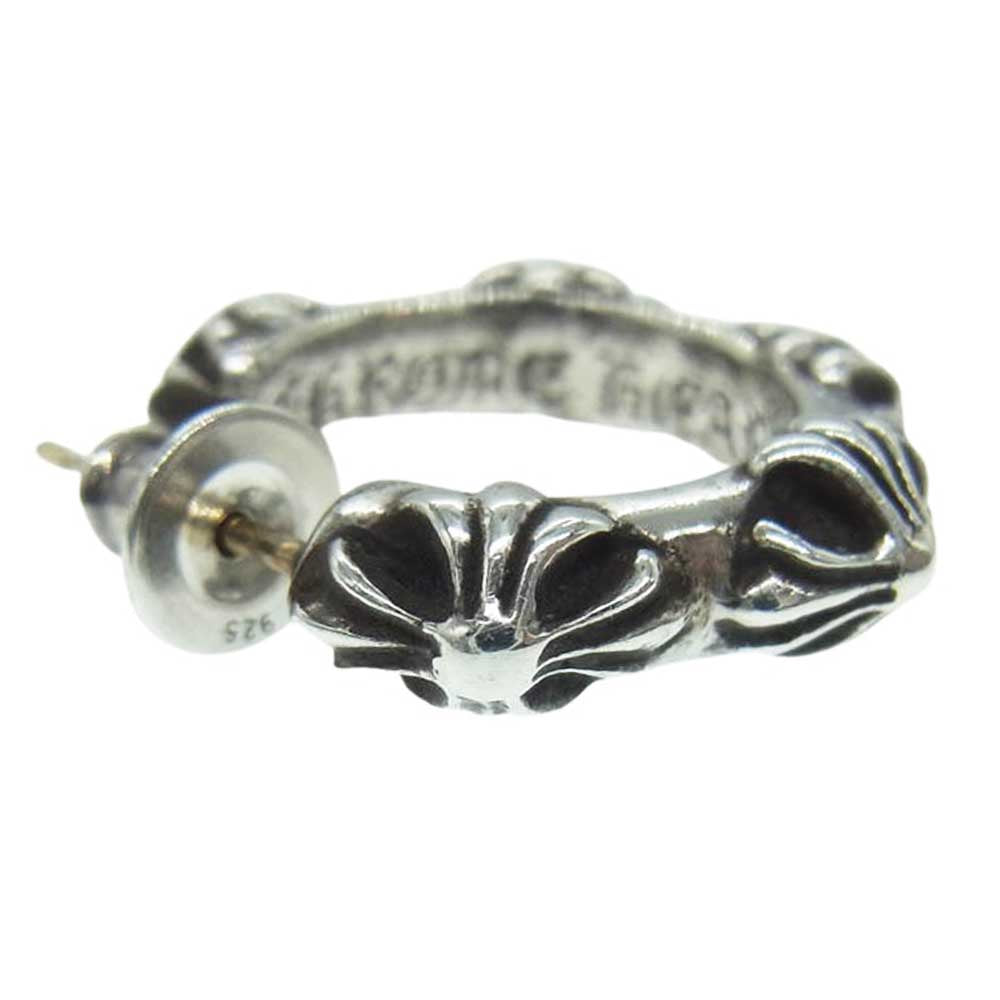 CHROME HEARTS クロムハーツ（原本無） HOOP CROSS SML クロスバンド フープ ピアス シルバー系【中古】