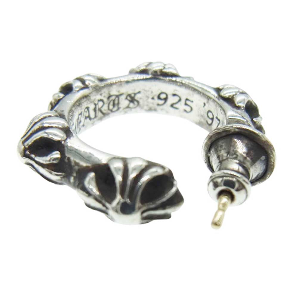 CHROME HEARTS クロムハーツ（原本無） HOOP CROSS SML クロスバンド フープ ピアス シルバー系【中古】