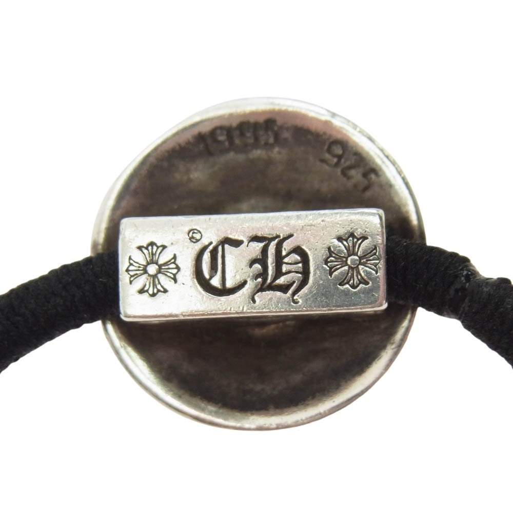 CHROME HEARTS クロムハーツ（原本無） HAIRBAND クロスボール ヘアゴム コンチョ シルバー系 ブラック系【中古】