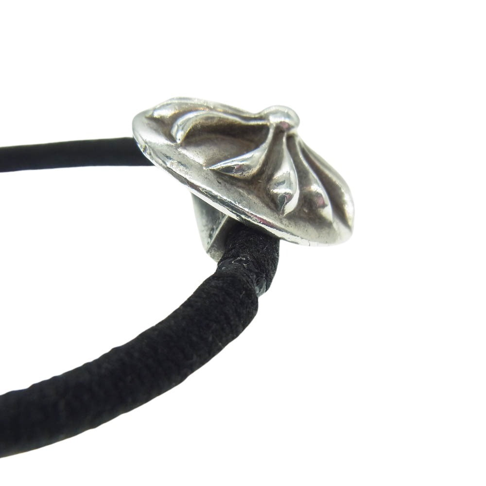 CHROME HEARTS クロムハーツ（原本無） HAIRBAND クロスボール ヘアゴム コンチョ シルバー系 ブラック系【中古】