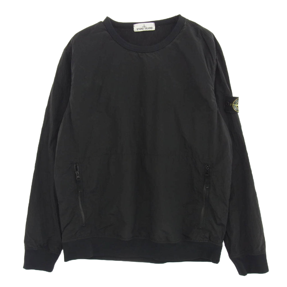 STONE ISLAND ストーンアイランド 691564012 NYLON METAL SWEAT ナイロン メタル スウェット プルオーバー ジャケット ブラック L ブラック系 L【中古】