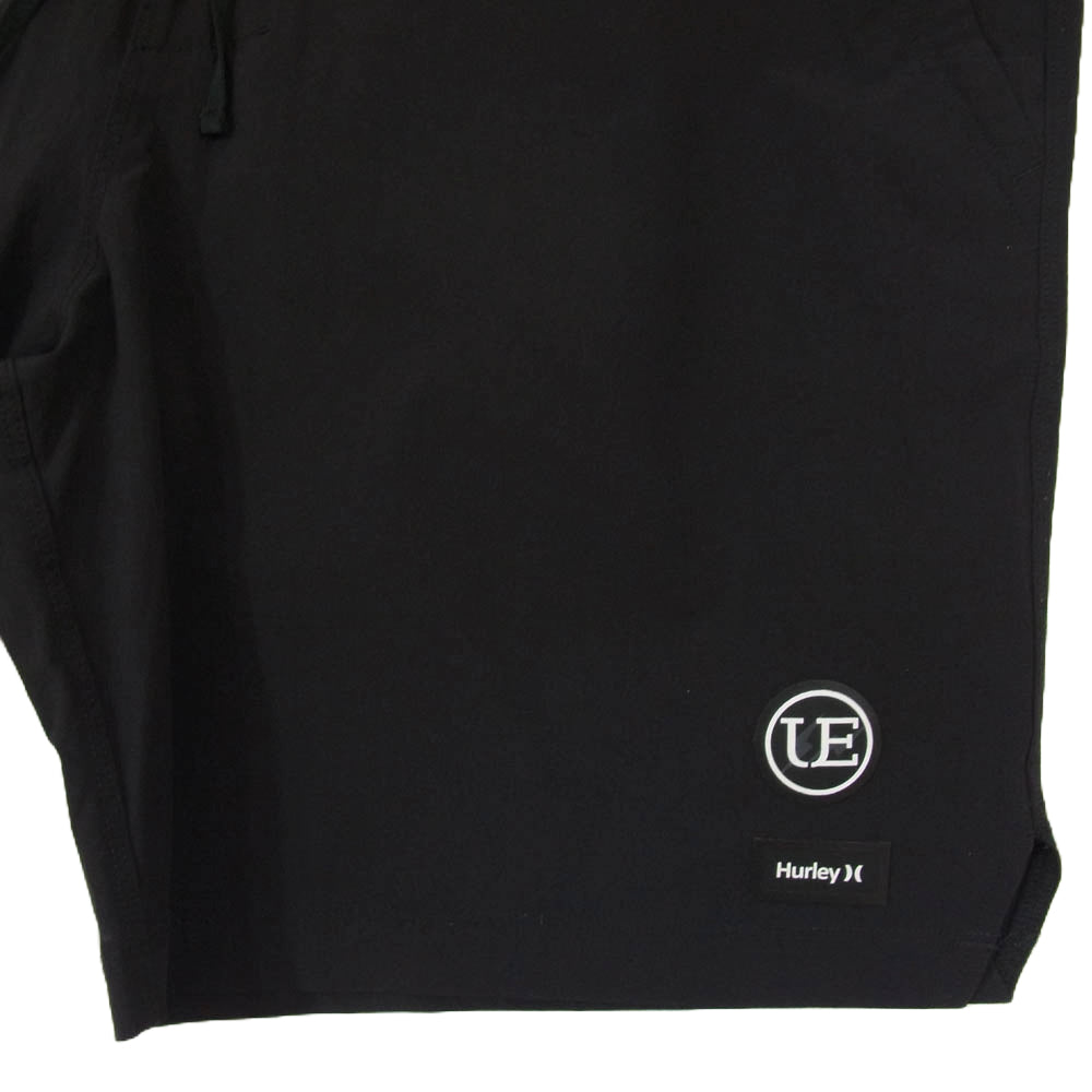 uniform experiment ユニフォームエクスペリメント × Hurley ハーレー ロゴプリント ナイロン ハーフパンツ ショーツ ブラック系 L【中古】