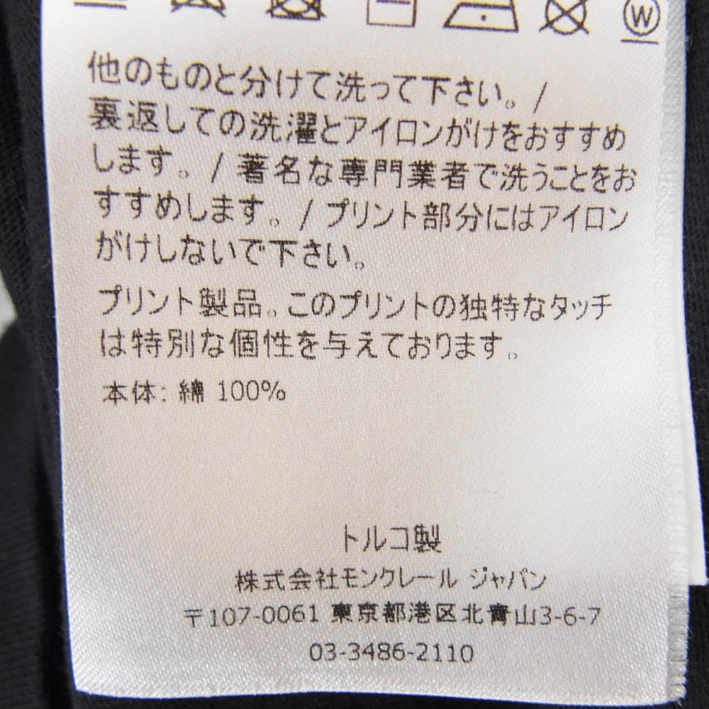 MONCLER モンクレール F20918C78410 8390T フロントプリント Ｔシャツ 半袖 ネイビー系 XXL【中古】