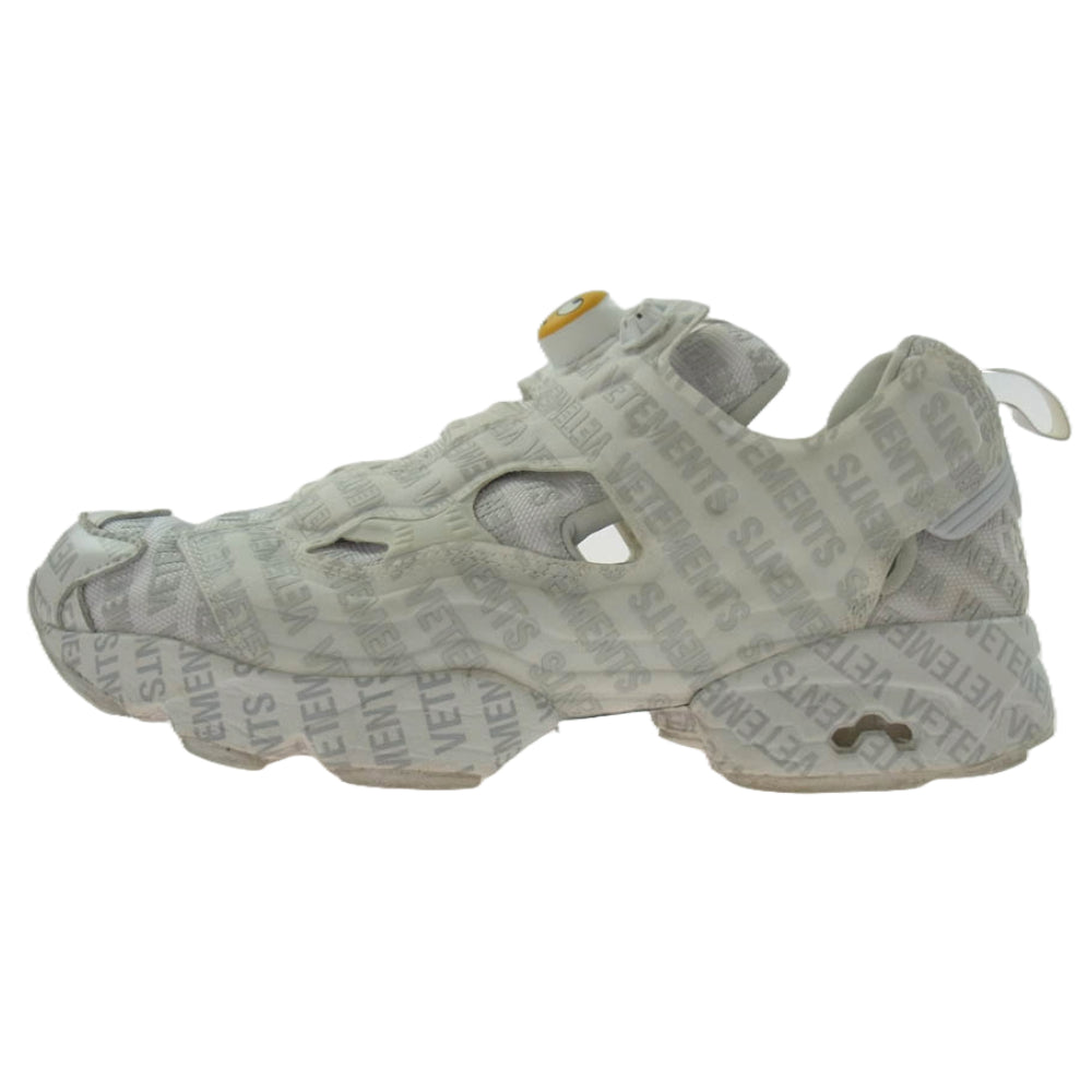 VETEMENTS ヴェトモン 18SS 118891046 × Reebok リーボック INSTAPUMP FURY VET EMOJI インスタポンプ フューリー ヴィト エモジ スニーカー ホワイト系 26.5cm【中古】