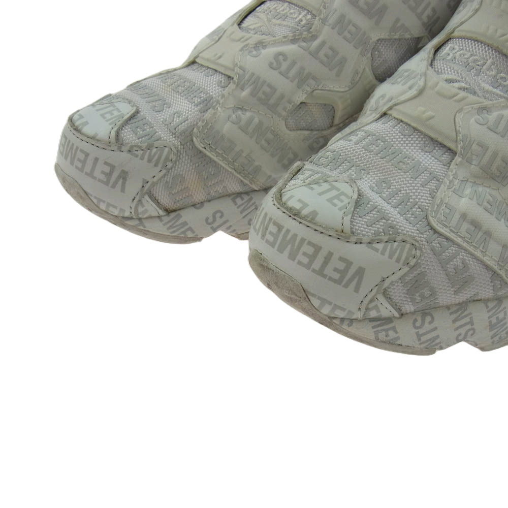 VETEMENTS ヴェトモン 18SS 118891046 × Reebok リーボック INSTAPUMP FURY VET EMOJI インスタポンプ フューリー ヴィト エモジ スニーカー ホワイト系 26.5cm【中古】