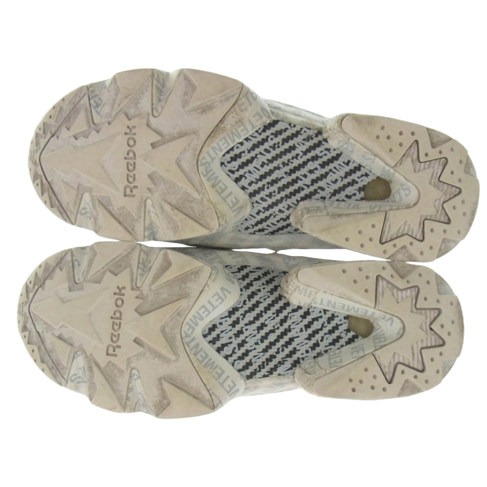 VETEMENTS ヴェトモン 18SS 118891046 × Reebok リーボック INSTAPUMP FURY VET EMOJI インスタポンプ フューリー ヴィト エモジ スニーカー ホワイト系 26.5cm【中古】