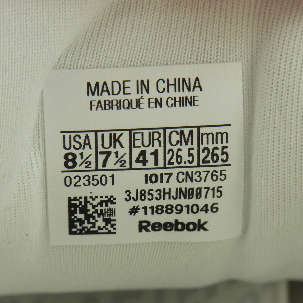 VETEMENTS ヴェトモン 18SS 118891046 × Reebok リーボック INSTAPUMP FURY VET EMOJI インスタポンプ フューリー ヴィト エモジ スニーカー ホワイト系 26.5cm【中古】