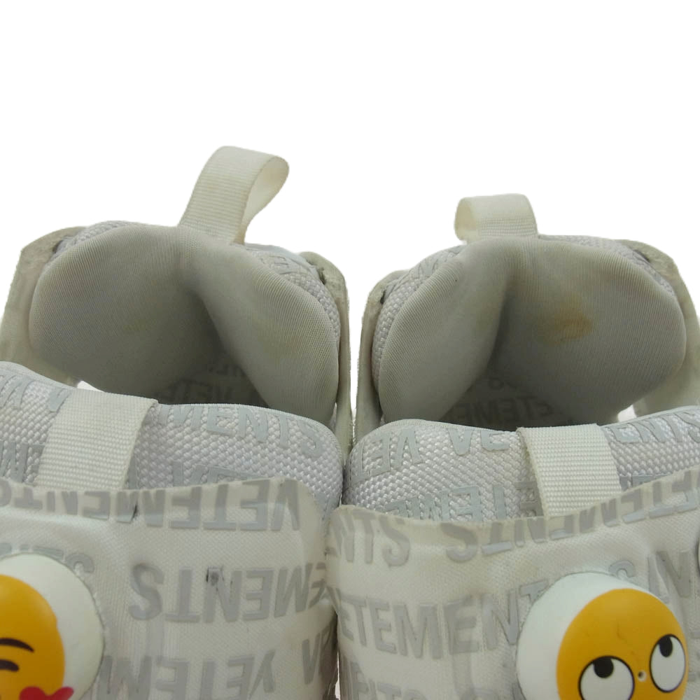 VETEMENTS ヴェトモン 18SS 118891046 × Reebok リーボック INSTAPUMP FURY VET EMOJI インスタポンプ フューリー ヴィト エモジ スニーカー ホワイト系 26.5cm【中古】