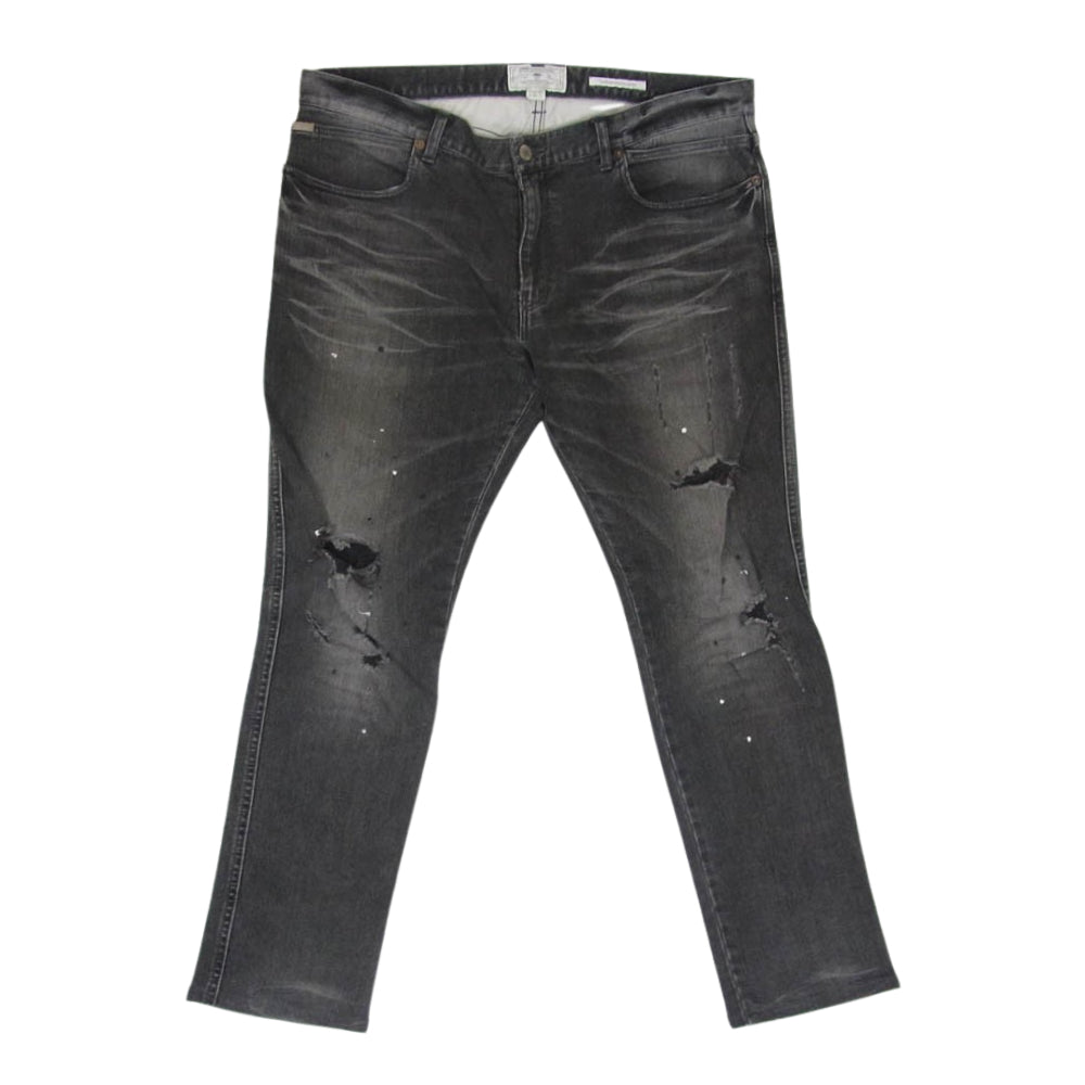 CRIMIE クライミー C1H5-BFPT-05 BORN FREE BLACK STRETCH DENIM デニム パンツ ペイント ダメージ加工 ブラック系 XL【中古】