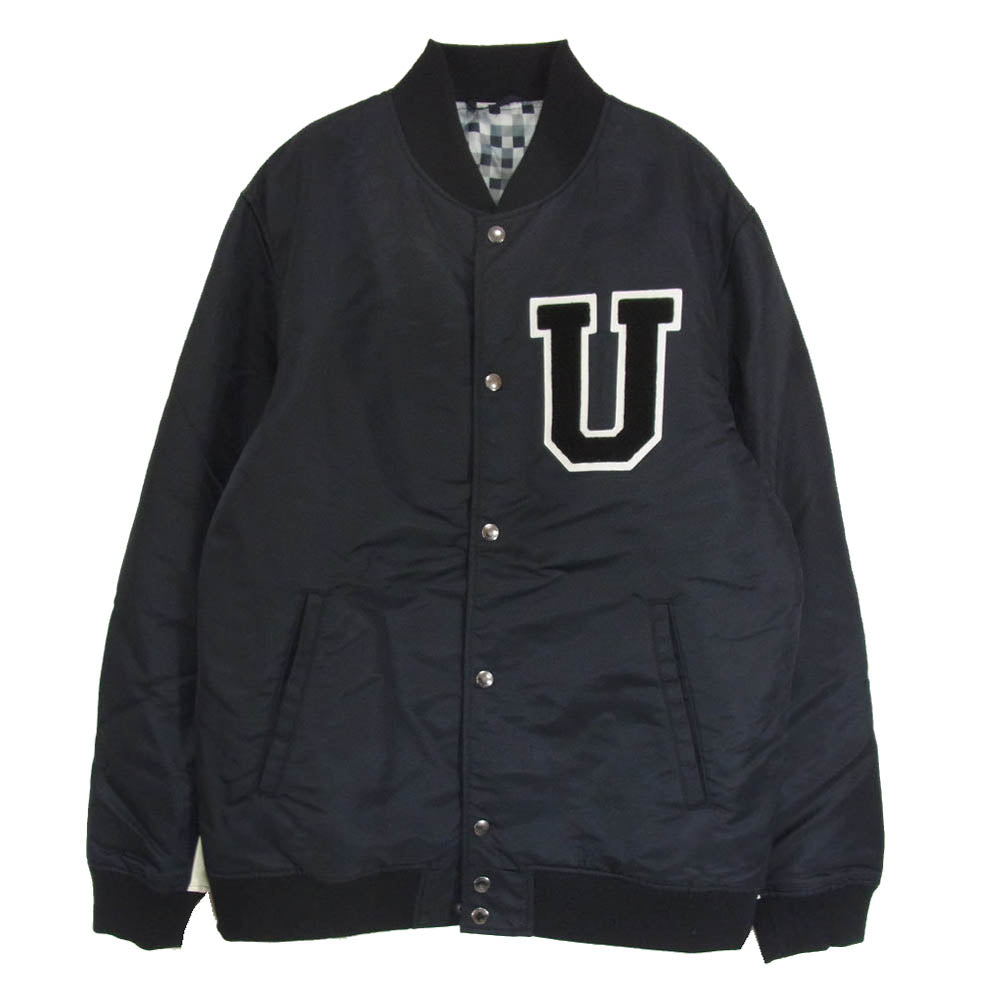 uniform experiment ユニフォームエクスペリメント 15AW UE-156049 NYLON TWILL STADIUM BLOUSON ナイロン スタジャン ブルゾン ブラック系 4【中古】