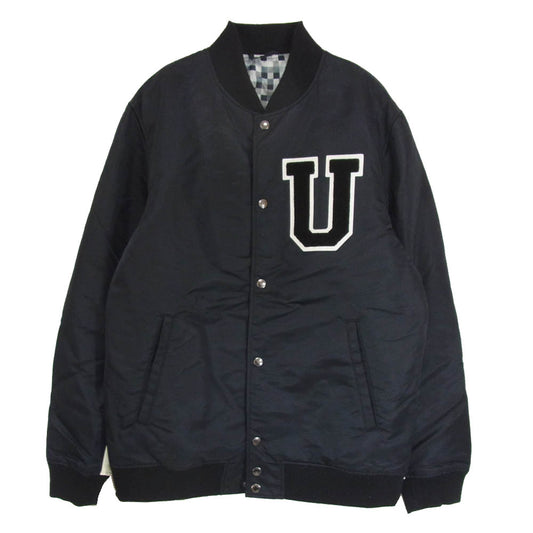 uniform experiment ユニフォームエクスペリメント 15AW UE-156049 NYLON TWILL STADIUM BLOUSON ナイロン スタジャン ブルゾン ブラック系 4【中古】