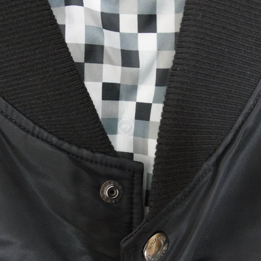 uniform experiment ユニフォームエクスペリメント 15AW UE-156049 NYLON TWILL STADIUM BLOUSON ナイロン スタジャン ブルゾン ブラック系 4【中古】