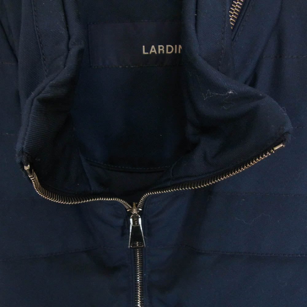LARDINI ラルディーニ イタリア製 中綿 ジップアップ ベスト ネイビー系 54【中古】