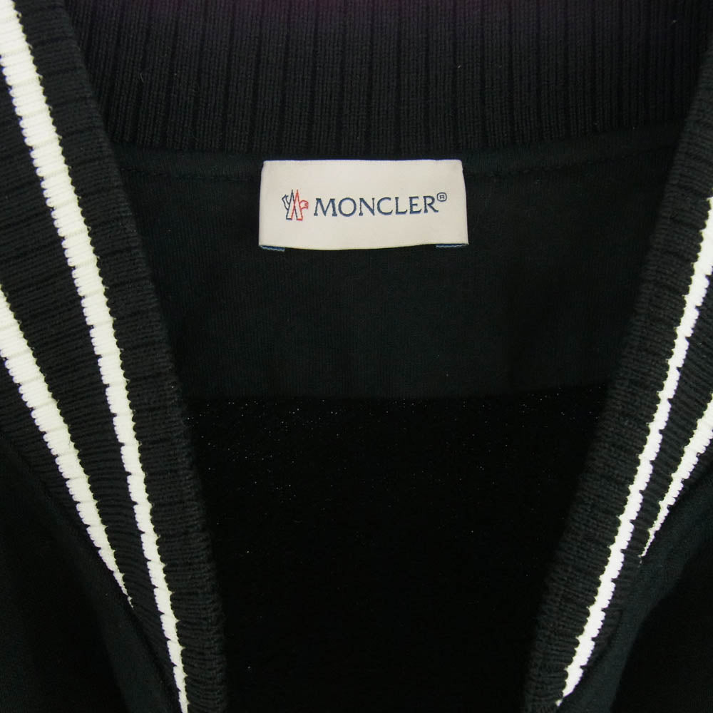 MONCLER モンクレール 23AW C-SCOM-22-62196 モンクレールジャパンタグ × FRAGMENT DESIGN フラグメントデザイン ロゴワッペン スタジャン ブルゾン ブラック系 L【中古】