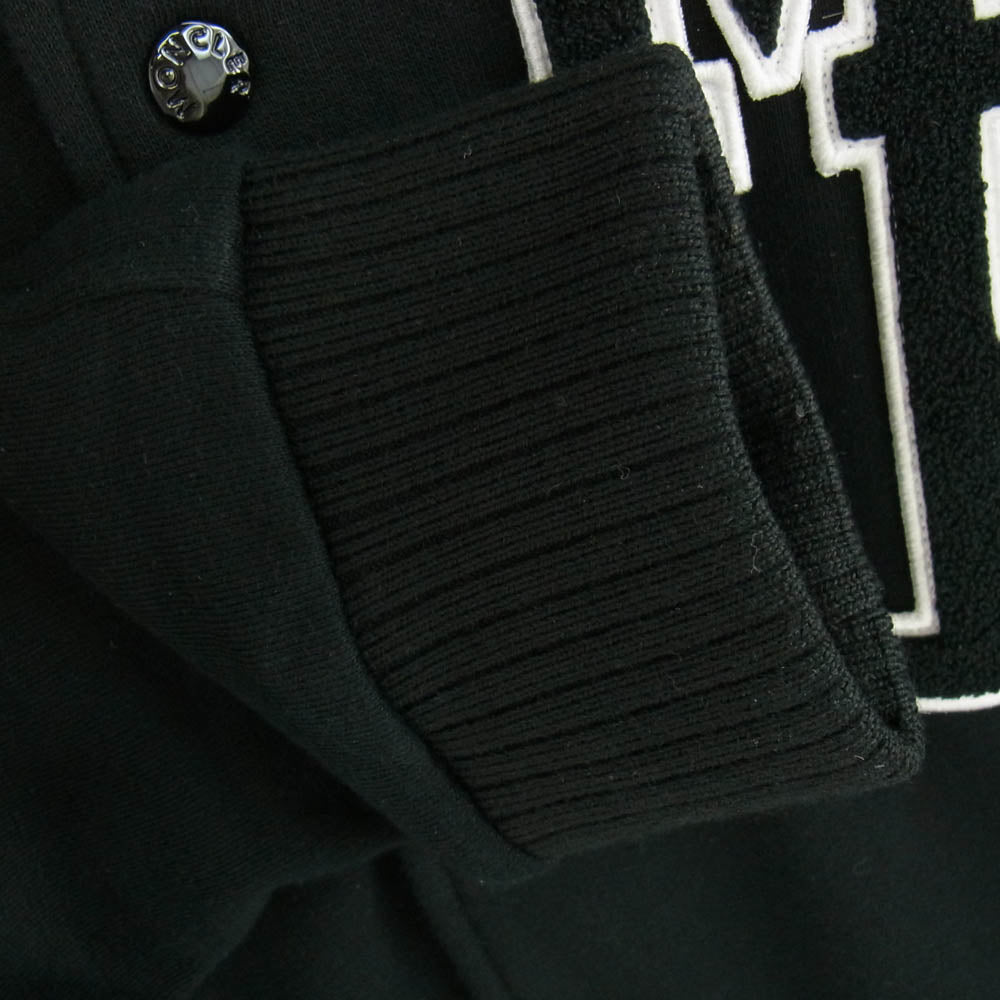 MONCLER モンクレール 23AW C-SCOM-22-62196 モンクレールジャパンタグ × FRAGMENT DESIGN フラグメントデザイン ロゴワッペン スタジャン ブルゾン ブラック系 L【中古】