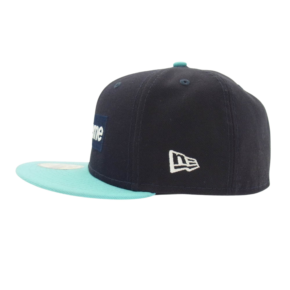 Supreme シュプリーム 22SS × New Era 2-Tone Box Logo ニューエラ ツートーン ボックスロゴ キャップ ネイビー 水色系 ネイビー系 ライトブルー系 7.375【中古】