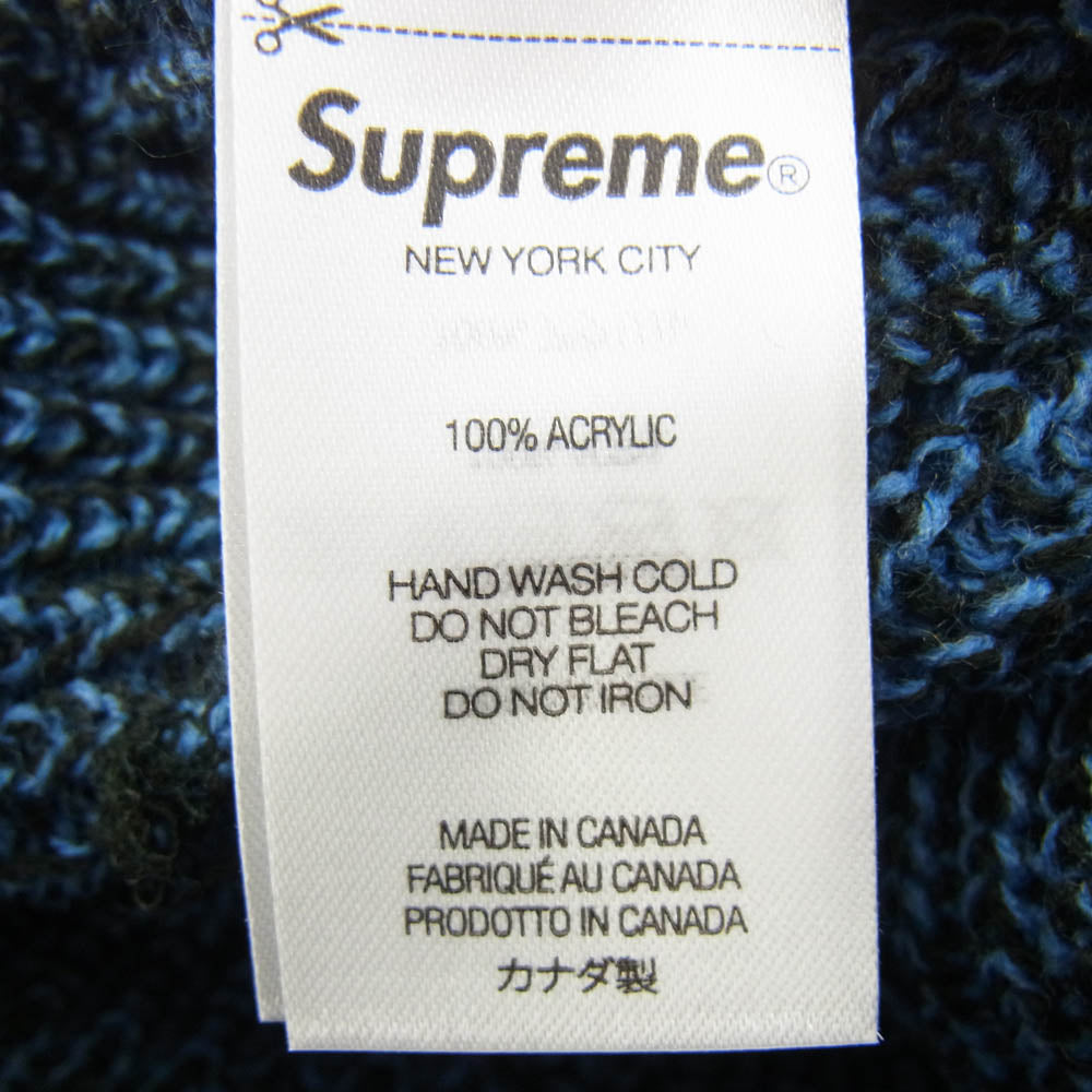 Supreme シュプリーム Twisted Loose Gauge Beanie ルーズ ゲージ ビーニー ニット帽 ネイビー系 ブラック系【中古】