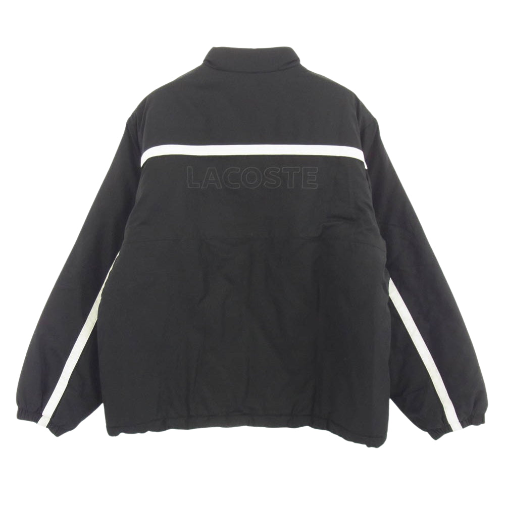 Supreme シュプリーム × LACOSTE ラコステ Puffy Half Zip Pullover ハーフジップ プルオーバー ブラック系 L【中古】
