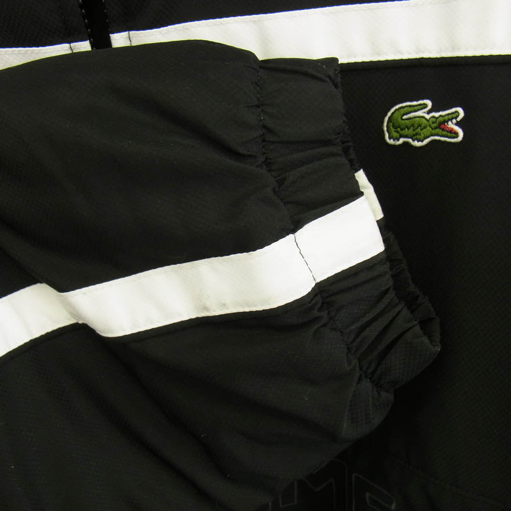 Supreme シュプリーム × LACOSTE ラコステ Puffy Half Zip Pullover ハーフジップ プルオーバー ブラック系 L【中古】