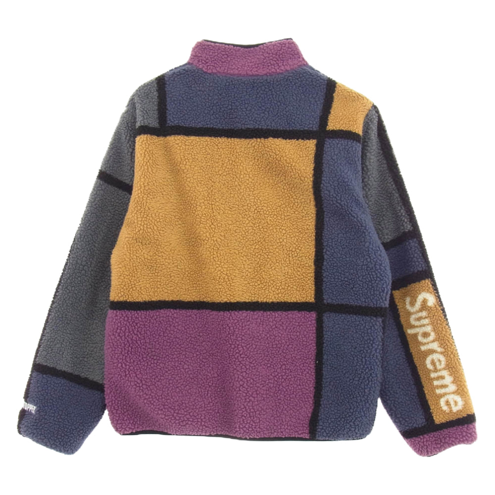 Supreme シュプリーム Reversible Colorblocked Fleece Jacket リバーシブル フリース ジャケット マルチカラー系 パープル系 L【中古】