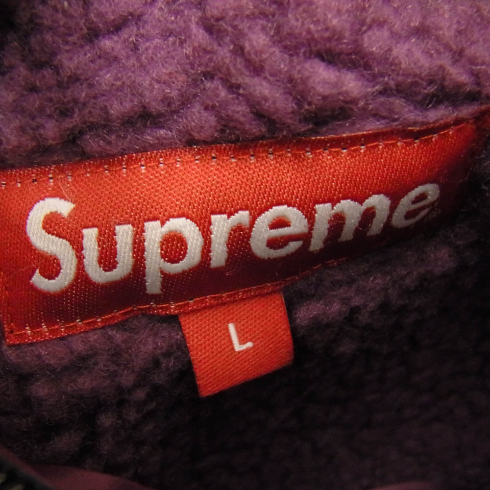 Supreme シュプリーム Reversible Colorblocked Fleece Jacket リバーシブル フリース ジャケット マルチカラー系 パープル系 L【中古】