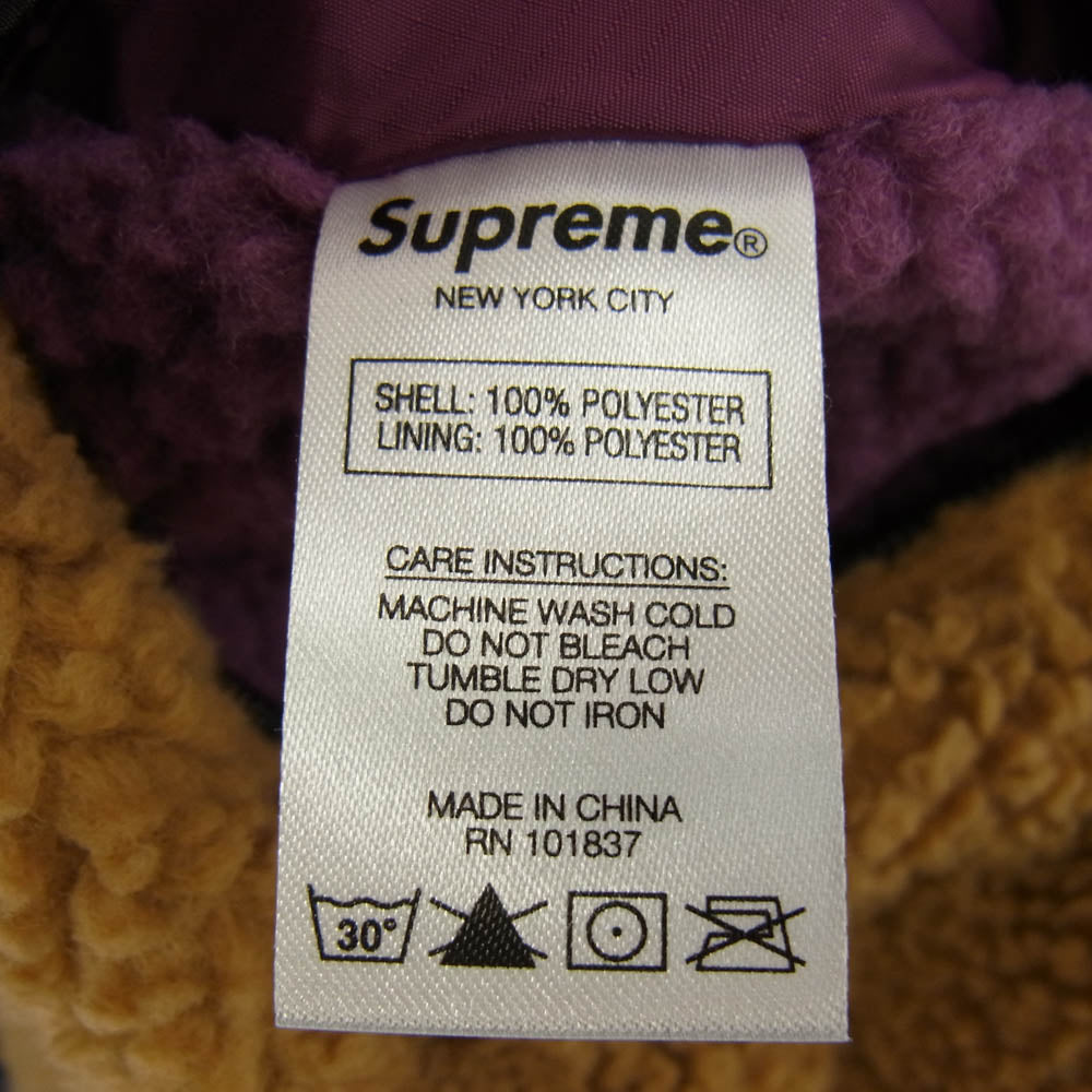 Supreme シュプリーム Reversible Colorblocked Fleece Jacket リバーシブル フリース ジャケット マルチカラー系 パープル系 L【中古】