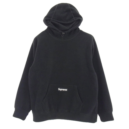 Supreme シュプリーム Polartec Hooded Sweatshirt ポーラテック プルオーバー フーディー パーカー ブラック系 L【極上美品】【中古】