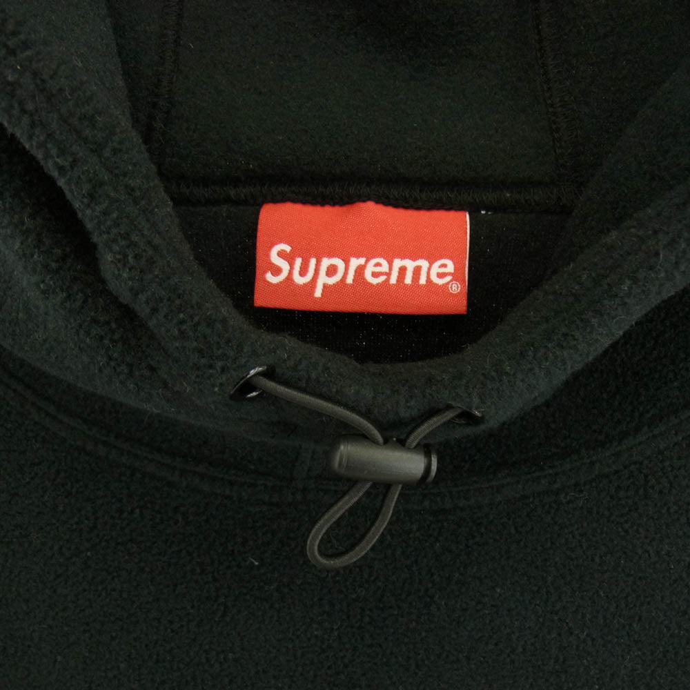 Supreme シュプリーム Polartec Hooded Sweatshirt ポーラテック プルオーバー フーディー パーカー ブラック系 L【極上美品】【中古】