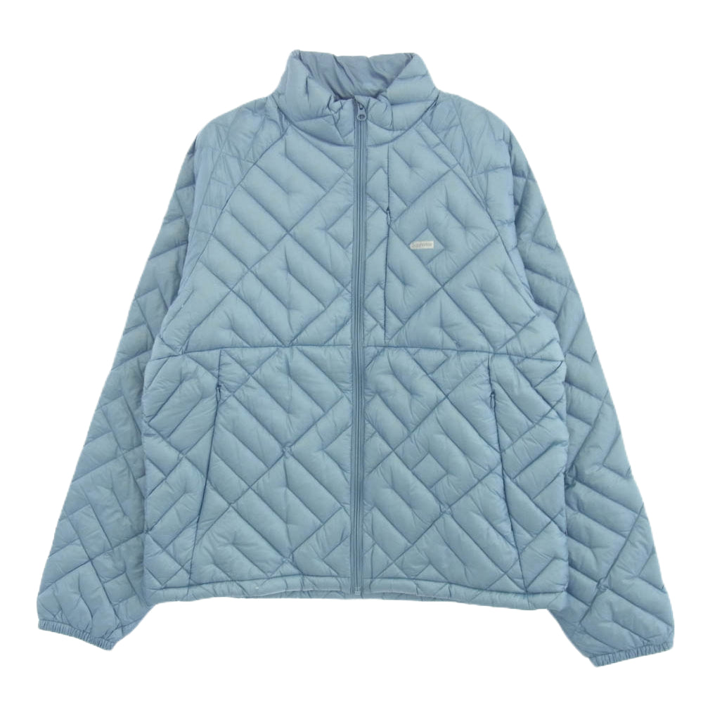 Supreme シュプリーム Spellout Quilted Lightweight Down Jacket スペルアウト ライト ダウンジャケット ライトブルー系 M【中古】