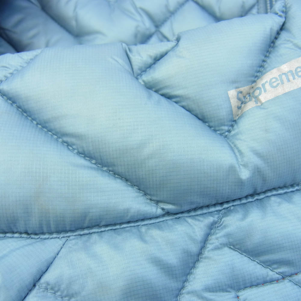 Supreme シュプリーム Spellout Quilted Lightweight Down Jacket スペルアウト ライト ダウンジャケット ライトブルー系 M【中古】