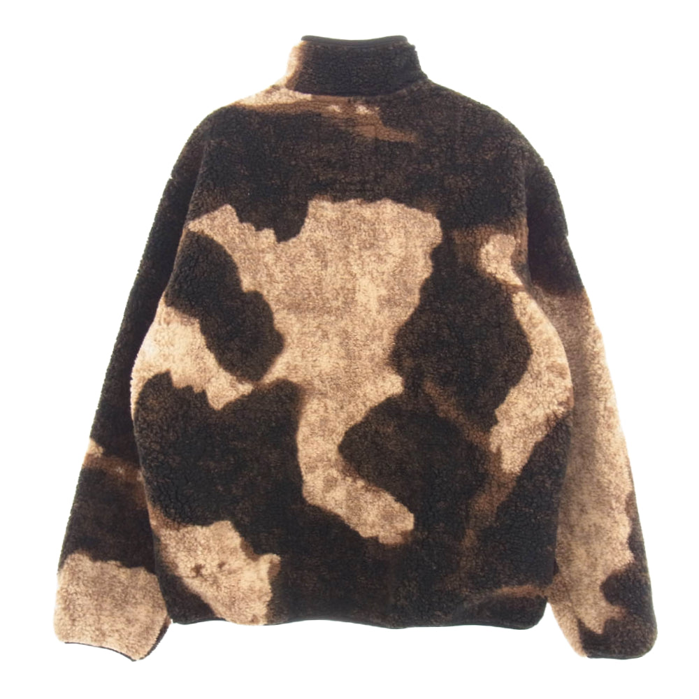 Supreme シュプリーム × THE NORTH FACE ノースフェイス NA52100I 21AW Bleached Denim Print Fleece Jacket ブラック系 ブラウン系 M【美品】【中古】