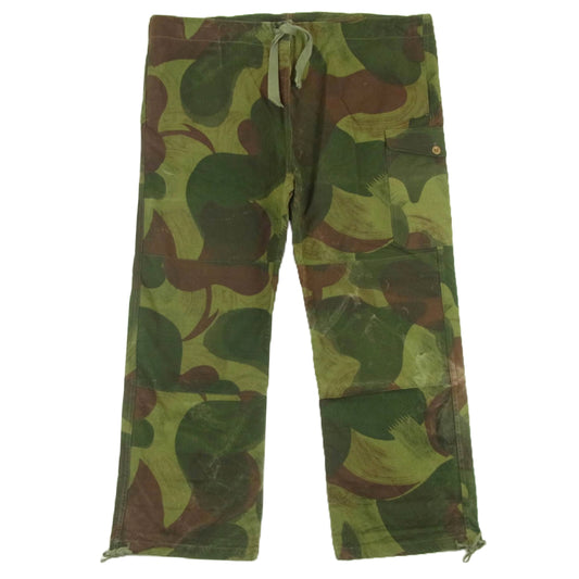 ベルギー軍 Vintage BEGETEX 50s Brush kamo pants 前期 ブラッシュ カモ パンツ グリーン系 サイズ表記なし【中古】