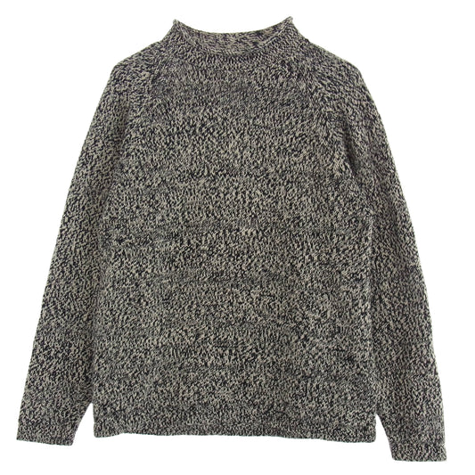 ビューティーアンドユース 1213-199-3848 BY 3G ロールモック コットン ニット ブラック系 ホワイト系 L【中古】