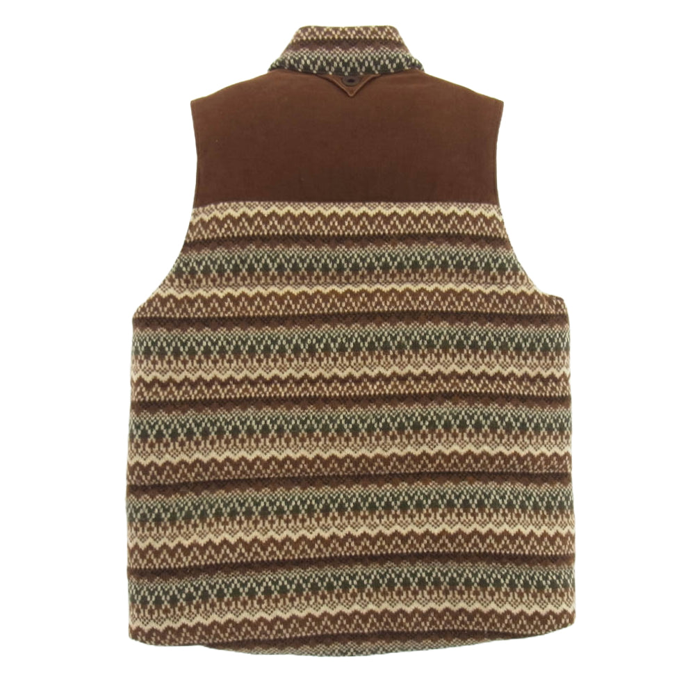 WHITE MOUNTAINEERING ホワイトマウンテニアリング WM1373229 WINDSTOPPER コーデュロイ ダウン ベスト ブラウン系 1【中古】