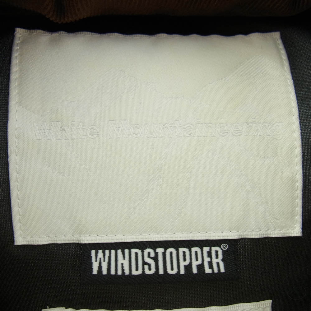WHITE MOUNTAINEERING ホワイトマウンテニアリング WM1373229 WINDSTOPPER コーデュロイ ダウン ベスト ブラウン系 1【中古】