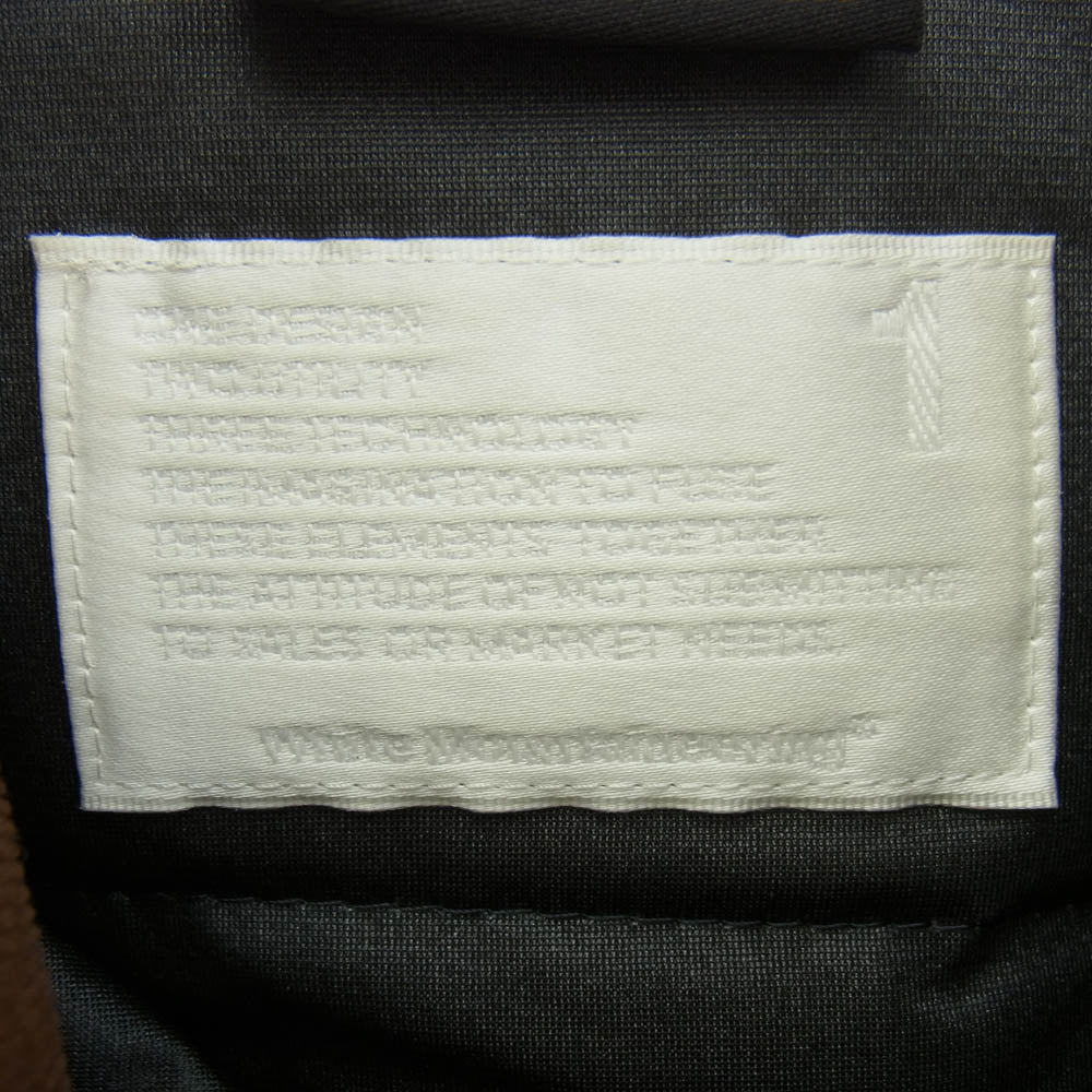 WHITE MOUNTAINEERING ホワイトマウンテニアリング WM1373229 WINDSTOPPER コーデュロイ ダウン ベスト ブラウン系 1【中古】