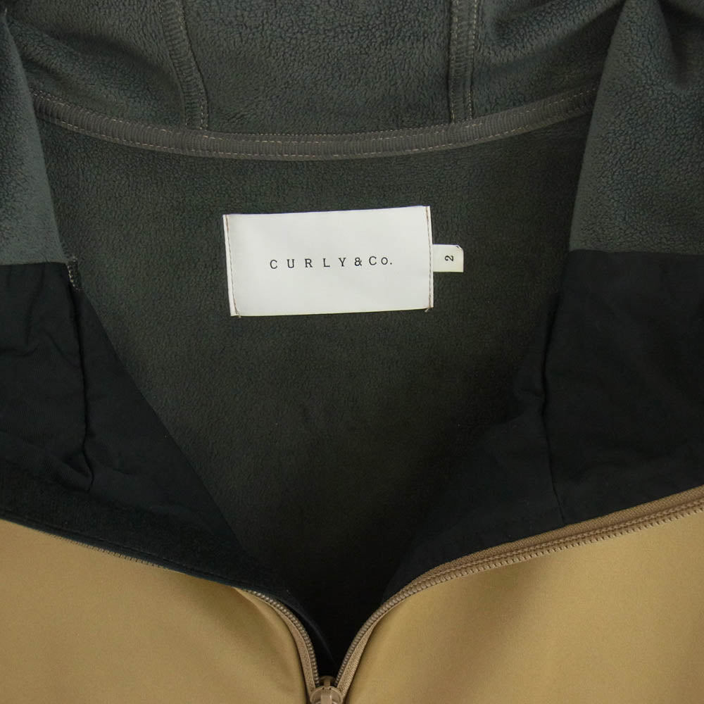 カーリーアンドこー ALL-PURPOSE PARKA ソフトシェル パーカ ジャケット ライトブラウン系 ブラック系 2【中古】