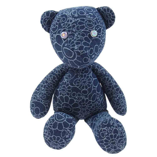 村上隆 Flower Skull Bear フラワー スカル ベア ぬいぐるみ インディゴブルー系【新古品】【未使用】【中古】