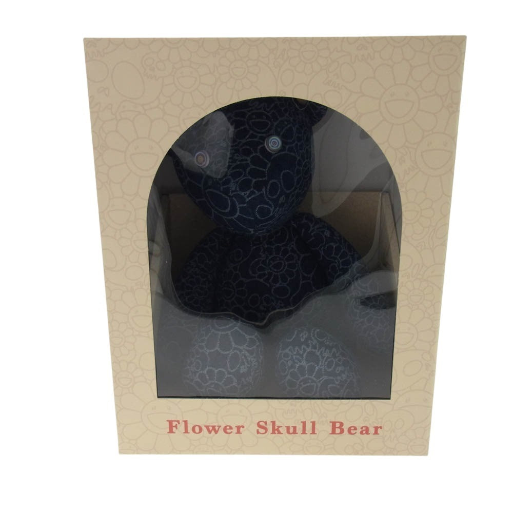 村上隆 Flower Skull Bear フラワー スカル ベア ぬいぐるみ インディゴブルー系【新古品】【未使用】【中古】