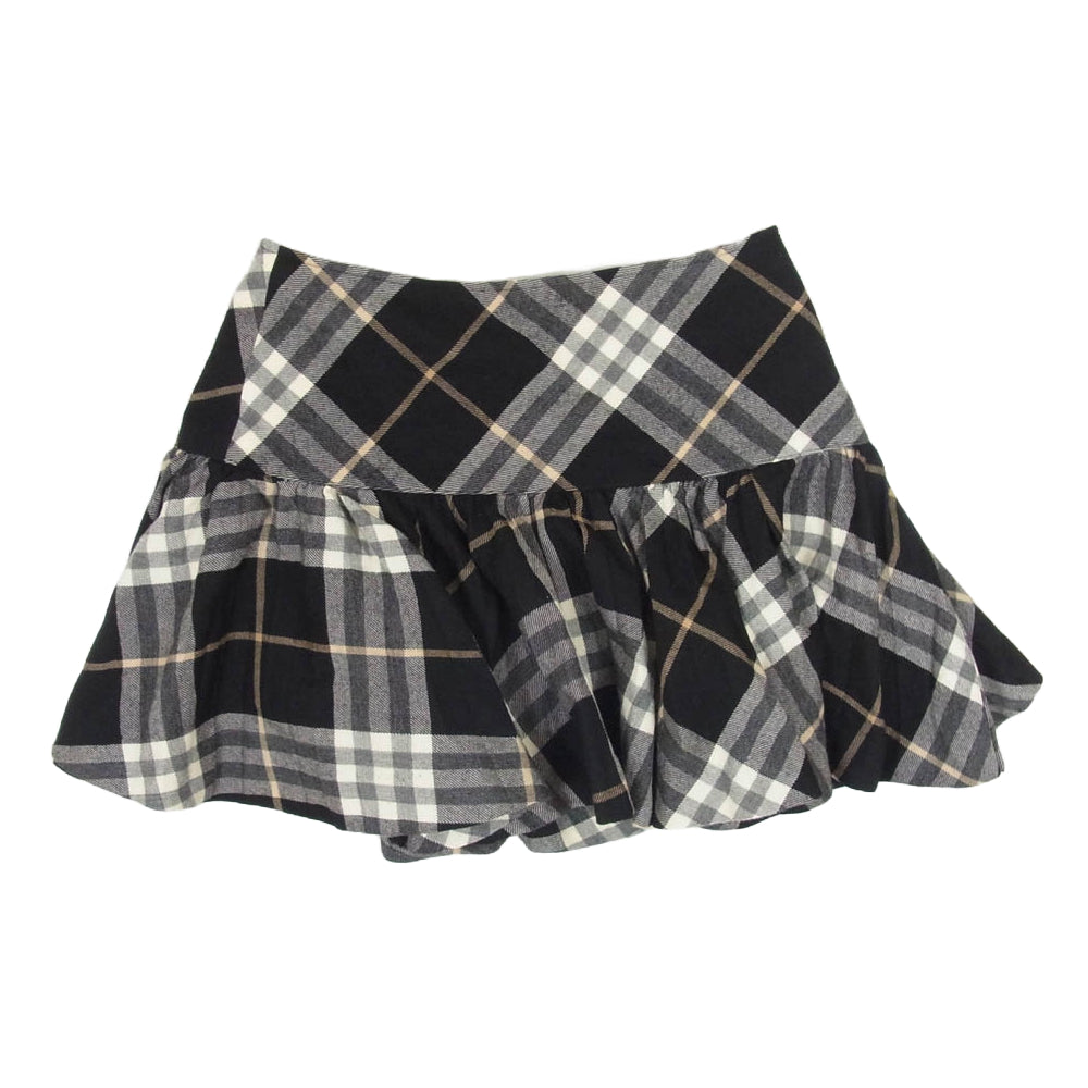 BURBERRY BLUE LABEL バーバリーブルーレーベル check skirt ノバチェック スカート ブラック系 36【中古】